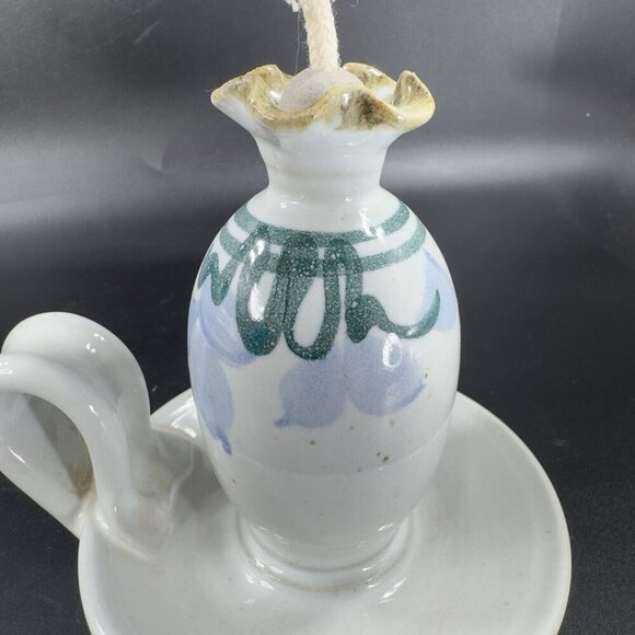 Dick Lehman Studio Art Pottery Oil Lamp Goshen Indiana New Unused Lamp VTG - Picture 8 of 15